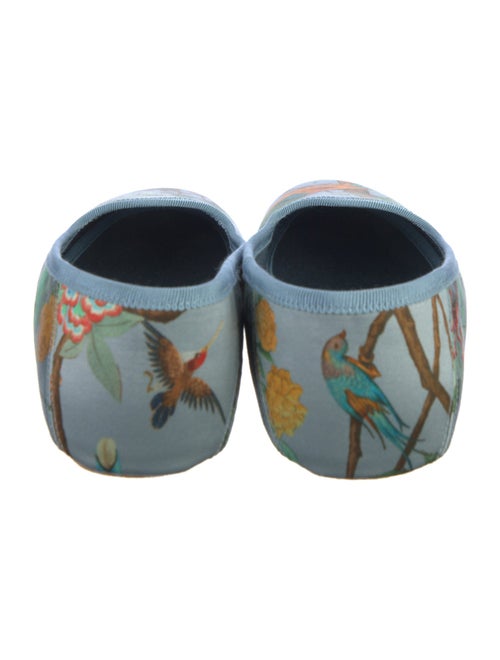 Gucci Tian Print Satin Ballet Flats