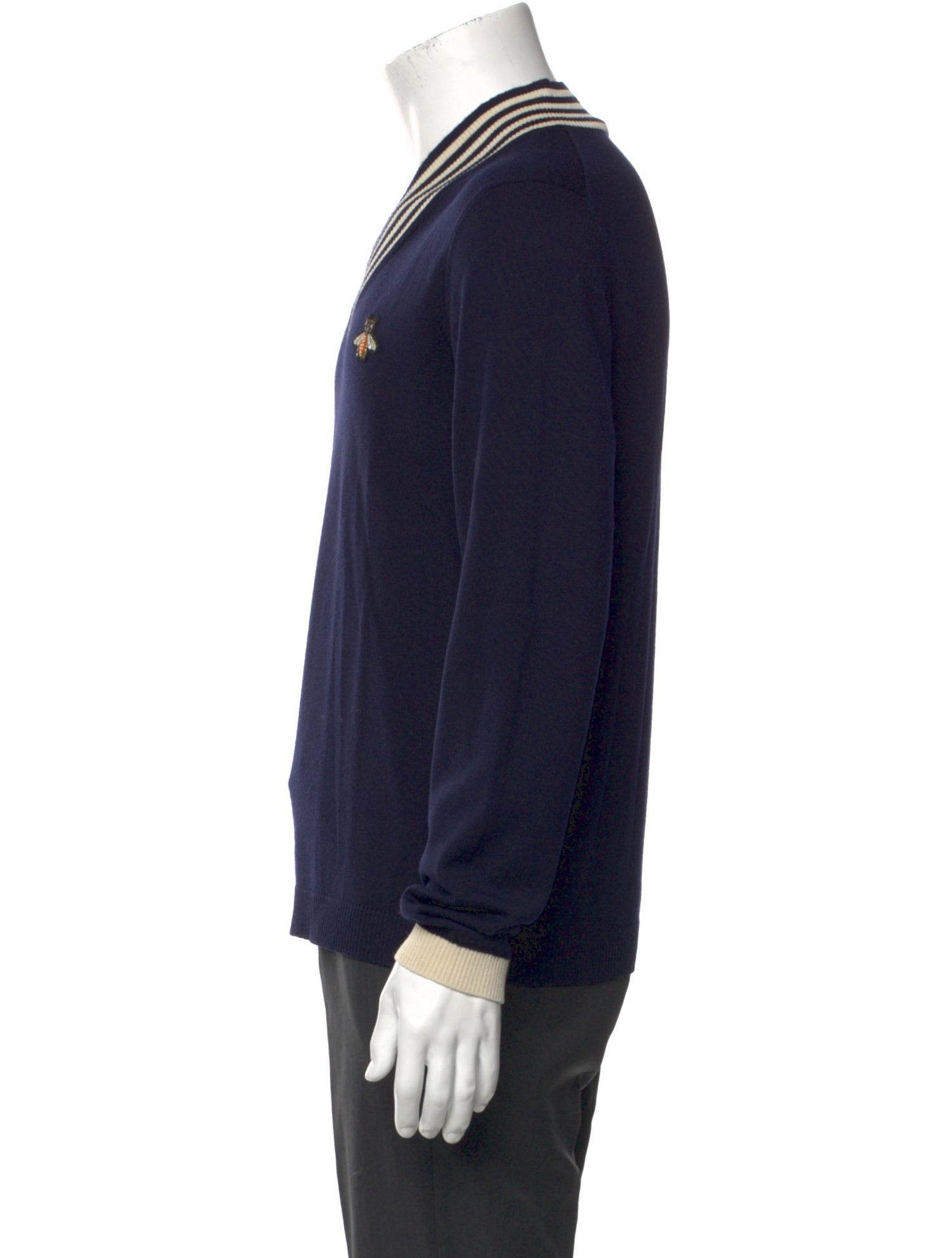 Gucci Bee Accent Wool Pullover