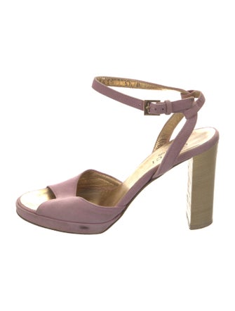 Gucci Web Accent Suede Sandals