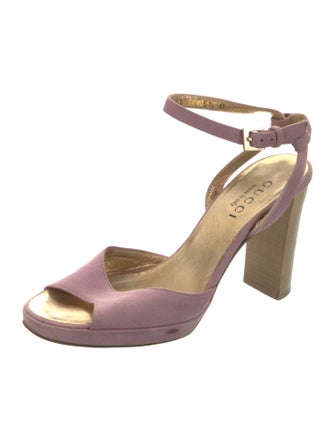 Gucci Web Accent Suede Sandals