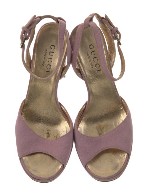 Gucci Web Accent Suede Sandals