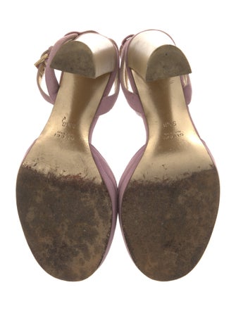 Gucci Web Accent Suede Sandals