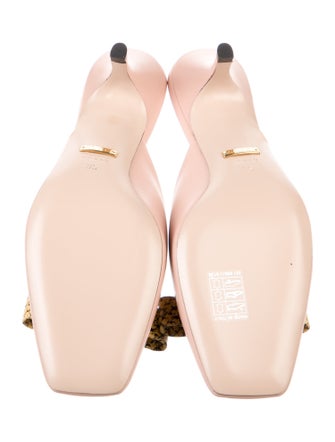 Gucci Flora Print Leather Slides