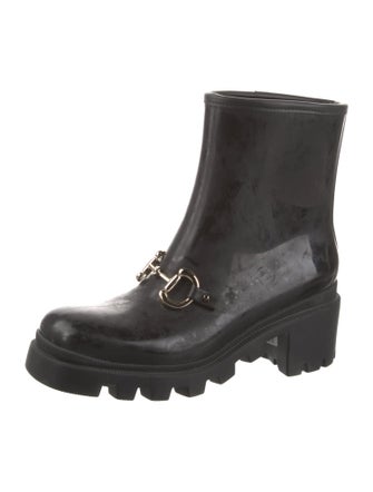 Gucci Horsebit Accent Rubber Rain Boots