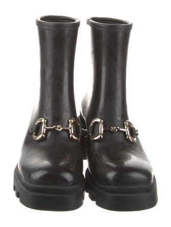 Gucci Horsebit Accent Rubber Rain Boots