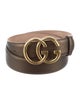 Gucci Double G Logo Leather Belt