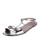 Gucci Horsebit Accent Leather T-Strap Sandals