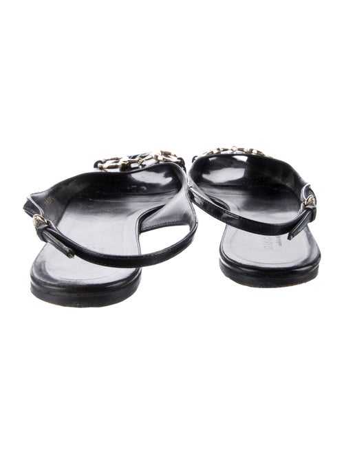 Gucci Horsebit Accent Patent Leather Slingback Flats