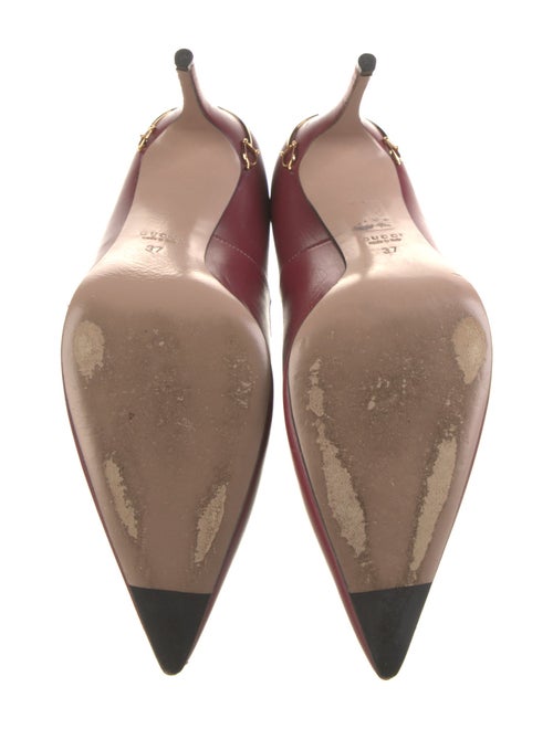 Gucci Horsebit Accent Leather Pumps