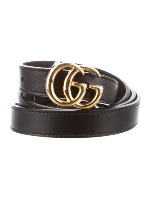 Gucci Double G Logo Skinny Belt