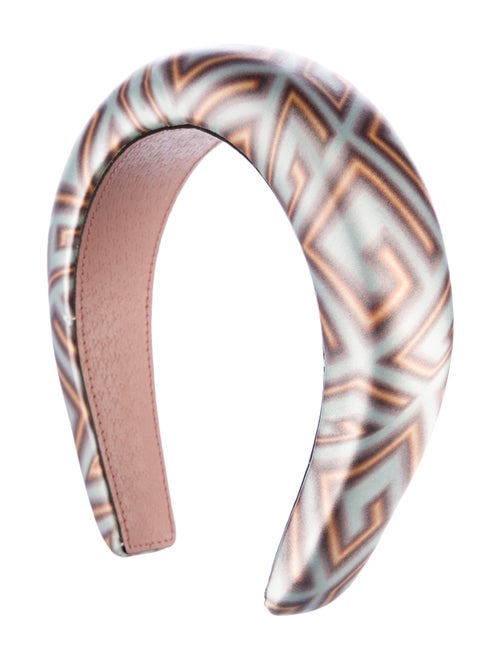 Gucci G Pattern Leather Padded Headband
