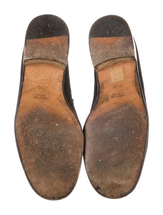 Gucci Horsebit Accent Suede Loafers