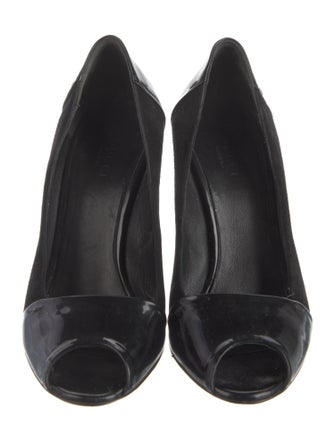 Gucci Interlocking G Logo Suede Pumps