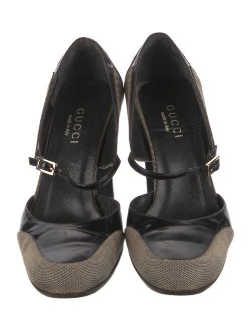 Gucci Canvas Printed D'Orsay Pumps