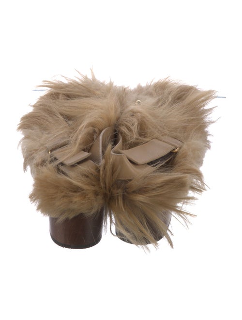 Gucci Fur Fur Trim Slingback Flats