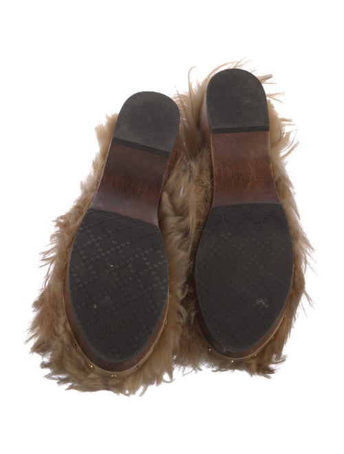 Gucci Fur Fur Trim Slingback Flats