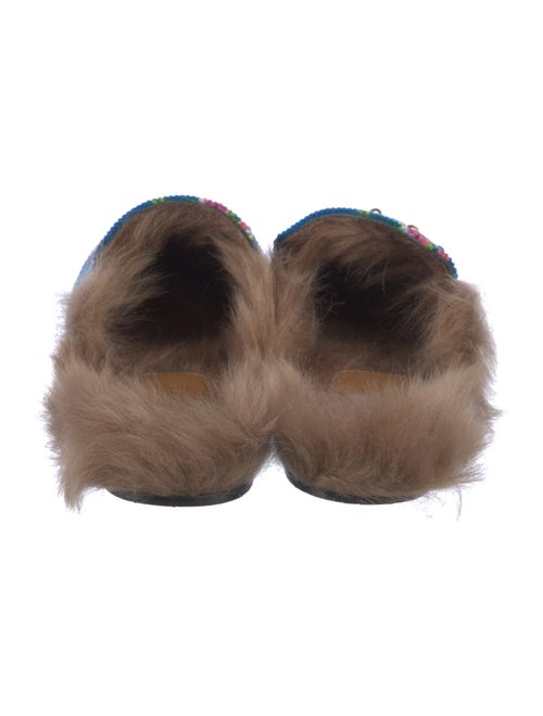 Gucci Horsebit Accent Floral Print Mules