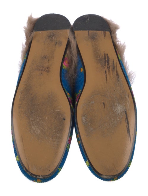 Gucci Horsebit Accent Floral Print Mules