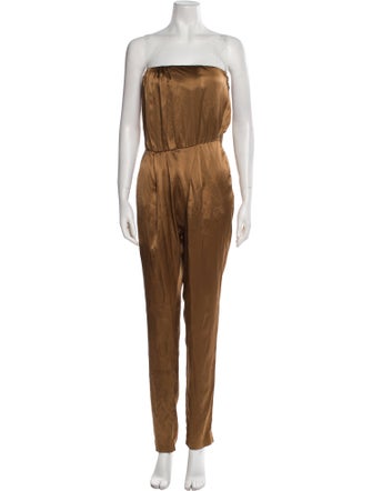 Gucci Silk Strapless Jumpsuit