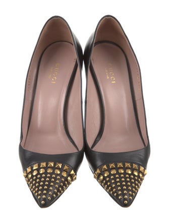 Gucci Leather Studded Accents Pumps