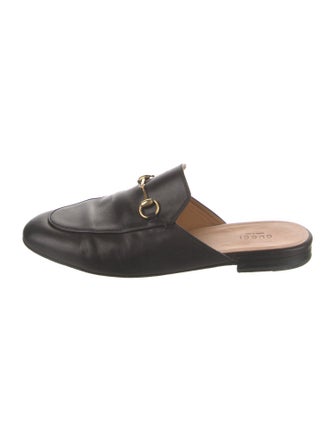Gucci Horsebit Accent Calfskin Mules