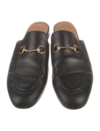 Gucci Horsebit Accent Calfskin Mules