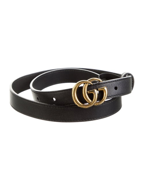 Gucci Double G Logo Skinny Belt