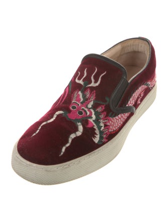 Gucci Velvet Printed Sneakers