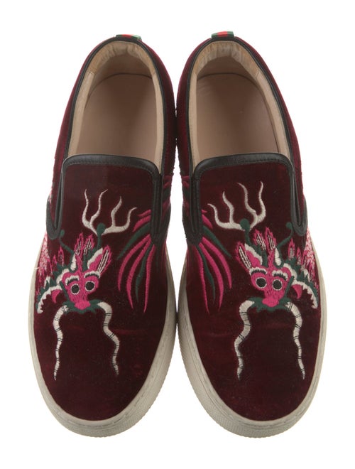 Gucci Velvet Printed Sneakers