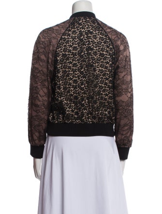 Gucci Silk Lace Pattern Bomber Jacket