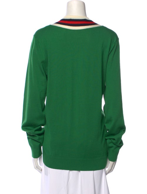 Gucci Sylvie Web Accent Wool Cardigan