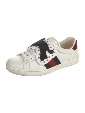 Gucci Sylvie Web Accent Leather Sneakers