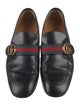 Gucci Web Accent Leather Dress Loafers
