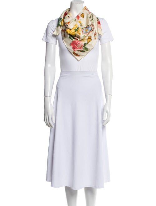 Gucci Silk Floral Print Scarf