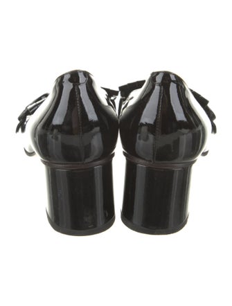 Gucci Patent Leather Fringe Trim Accent Pumps