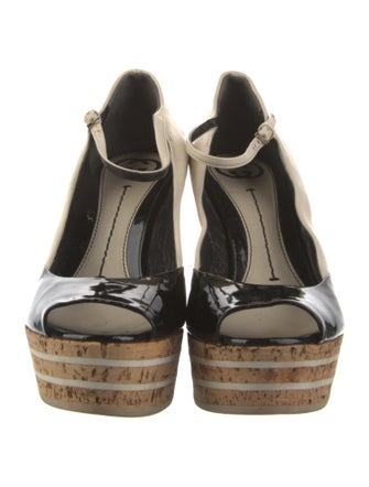 Gucci Leather Colorblock Pattern Pumps