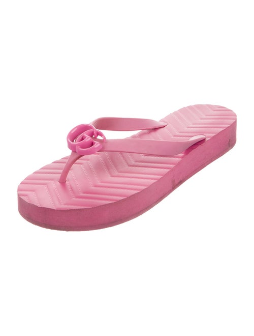 Gucci Double G Logo Rubber Flip Flops