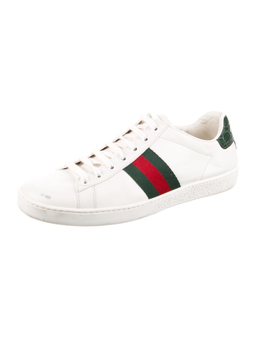 Gucci Web Accent Leather Sneakers