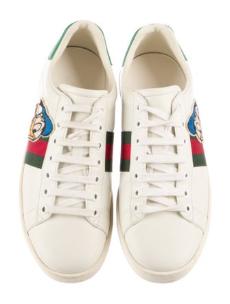 Gucci Web Accent Leather Sneakers