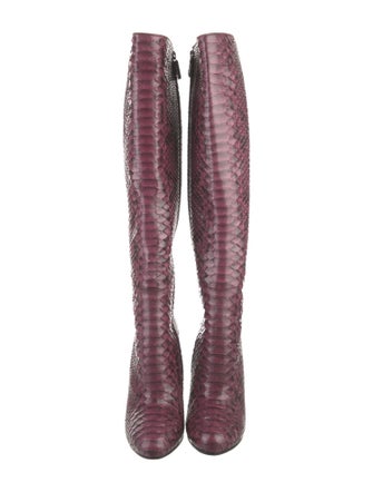 Gucci Snakeskin Animal Print Boots