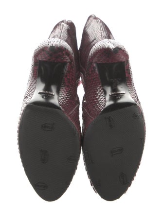 Gucci Snakeskin Animal Print Boots