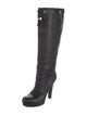 Gucci Leather Tassel Accents Riding Boots