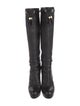 Gucci Leather Tassel Accents Riding Boots