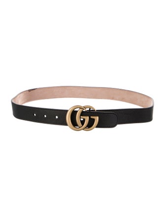Gucci Double G Logo Skinny Belt