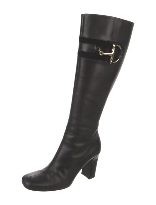 Gucci Hasler Horsebit Accent Leather Boots