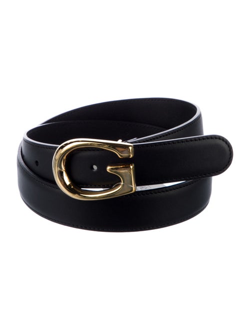Gucci Double G Logo Leather Belt