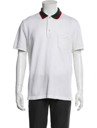 Gucci Web Accent Collar Polo Shirt