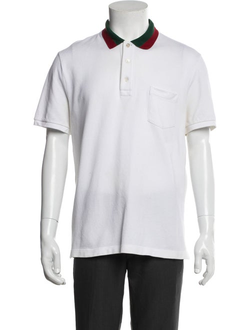 Gucci Web Accent Collar Polo Shirt