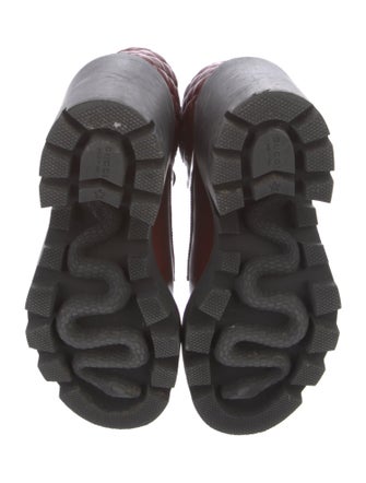Gucci Quilted Pattern Leather Combat Boots