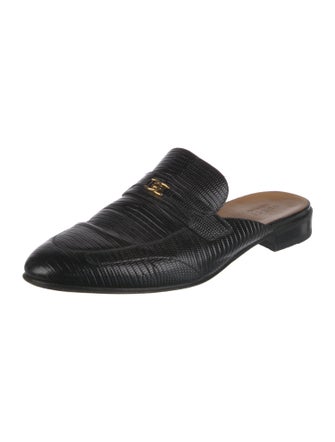 Gucci Interlocking G Logo Leather Slippers